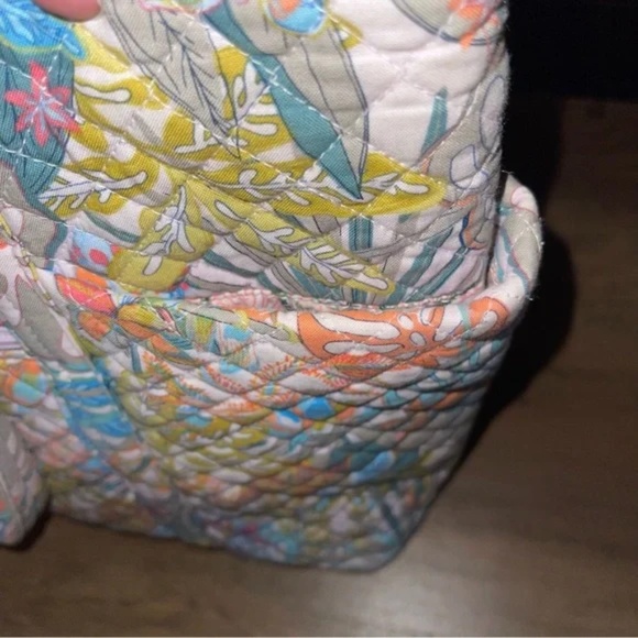 Vera Bradley Rain Forest Canopy Iconic Large Quilted Travel Commuter Tote Bag - Picture 9 of 12